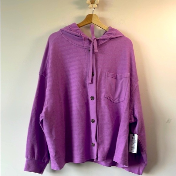 Terra & Sky Purple Knit Hooded Cardigan - Picture 1 of 7